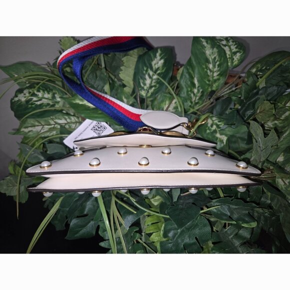 Pristine Authentic Gucci Faux Pearl Mini Queen Bee Brodway Shoulder Bag - Picture 4 of 9